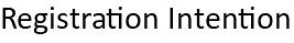 Registration Intention